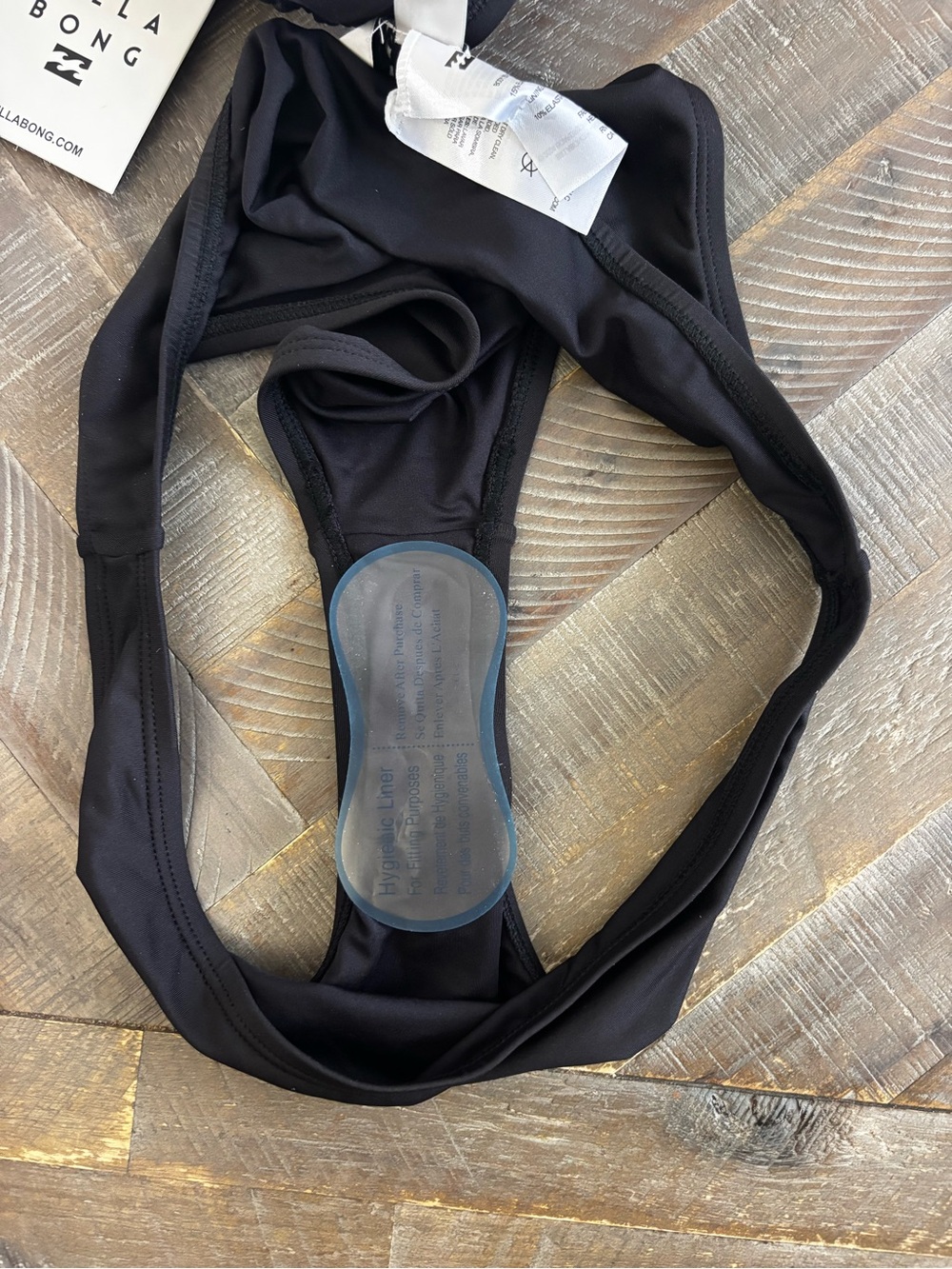 Billabong Black Triangle String Bikini Set - Picture 6 of 7